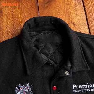 Veste universitaire de créateur OEM pour hommes avec écusson en chenille Vestes universitaires d'hiver en cuir avec broderie de baseball Logo personnalisé - Product Image 5