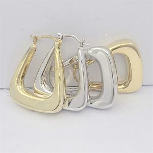 Boucles d'oreilles pendantes en forme de crochet en zircon plaqué or à 4 couches de style punk argenté tendance 2025 pour l'anniversaire des femmes - Product Image 5