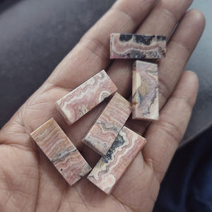 6 Pcs Naturel Rhodochrosite 25x10x5mm Rectangle Plat Cabochon 119.9 Cts Lot Iroc Ventes Qualité Rose Rhodochrosite Cab US $164.43 - Product Image 2