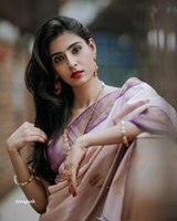 Sari de Alta Calidad en Georgette de Seda, Diseño Elegante, Estilo Cultural del Sur de la India, para Bodas y Fiestas, para Novias y Damas de Honor, Multicolor