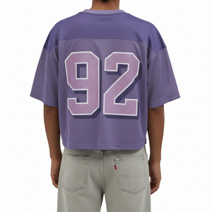Camisetas de poliéster personalizadas con sublimación, estilo oversize, corte holgado, jersey de fútbol retro, ropa urbana de malla para hombre - Product Image 2