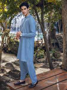 Authentique créateur pakistanais de haute qualité Salwar Kameez pour hommes pour des vêtements décontractés et traditionnels - Product Image 4