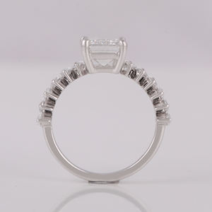 Anillo de compromiso de corte esmeralda de lujo 14KT oro sólido IGI certificado corte laboratorio cultivado diamante elegante anillos finos personalizados boda perfecta - Product Image 6