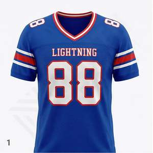 Ropa de Equipo 2024, el Mejor Diseño, Poliéster, Venta Caliente, Secado Rápido, Alta Calidad, Tops Bordados, Ropa de Equipo de Fútbol Americano de Alto Rendimiento - Product Image 1