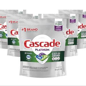 Cascade Platinum Action Pacs, Detergente para Lavavajillas, Aroma Fresco, 14 Unidades - Product Image 1