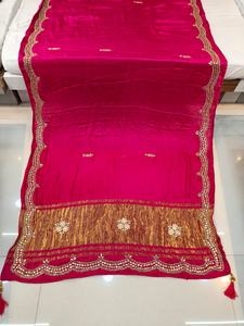 ส่าหรีผ้าไหมแท้นิ่มแบบคลาสสิกพร้อม Lagadi patta เหมาะสำหรับสวมใส่ในเทศกาลและแบบดั้งเดิม - Product Image 5