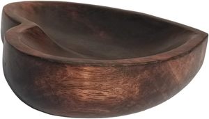 Ensemble de bols à salade en bois de mangue en forme de coeur, ensemble de bols à fruits, ensemble de bols à biscuits de bonbons, ensemble de bols décoratifs (5.5 "x 5.5" x 2 ") ensemble de 2 - Product Image 2