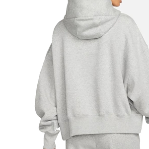 เสื้อมีฮู้ดผ้าฟลีซผ้าฝ้ายโอเวอร์ไซส์สำหรับผู้หญิงเสื้อมีฮู้ดไหล่ตกโลโก้ออกแบบได้ตามต้องการ - Product Image 2