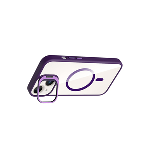 Coque de protection en silicone premium Netzy Luxury M-Safe compatible avec iPhone 14, avec béquille intégrée et protection d'objectif d'appareil photo, disponible INS - Product Image 6