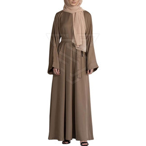 Robes Abaya pour femmes Vêtements islamiques avec conception solide Abaya pour femmes Robe musulmane personnalisée - Product Image 4
