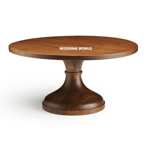 Unique Design Shape Luxury Eco-Friendly Wooden Cake <b>Stand</b> Premium Quality Handmade <b>Table</b> <b>Top</b> Customizable Classic Stylish - Product Image 3