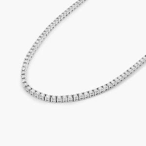 Cadena DE TENIS ostentosa de lujo personalizada para mujer 4,5mm corte moissanita diamante helado 925 Plata/oro de 10 quilates regalo amarillo fino de moda - Product Image 4