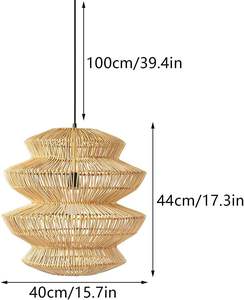 Eco-friendly Rattan Hanging <b>Lampshade</b> Lamps Home Decor Luxury Multi-layer Wholesale Nice Price From Vietnam - Product Image 3