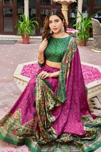 ชุดนำเสนอเทรนด์ใหม่ล่าสุด navratri lehengcha choli ลำลองย้อนกลับได้ - Product Image 6