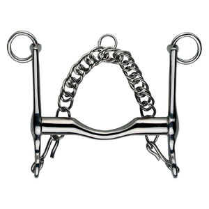Bocado de Acero Inoxidable para Caballo con Cadena, Equipo de Equitación - Product Image 2