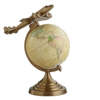 Carte du monde décorative Globe Décor de bureau Globe terrestre Globe du monde politique avec méridien en métal et base Exportateur indien
