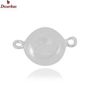 Abalorios de moda de lujo para mujer de Plata de Ley 925 sólida de estilo elegante, hallazgos de abalorios lisos chapados en rodio para la fabricación de joyas - Product Image 1