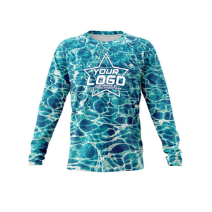 Camisas de pesca con impresión por sublimación UPF50 para hombres, camisas de secado rápido con protección Uv, polos de pesca de manga larga de rendimiento - Product Image 3