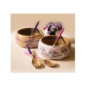 Bol à nourriture en bois de qualité supérieure, design classique, forme ronde, pour salades, fruits, idéal pour les mariages, les fêtes et les événements. - Product Image 5