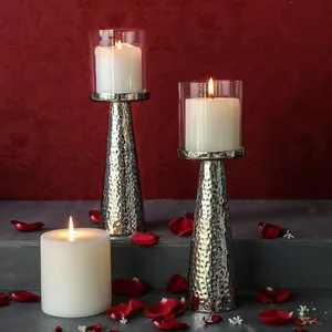 Antique Style Metal Craft Iron Black Candle Stand Simple Fashion Desktop Candleholder Living Room <b>Decoration</b> <b>Table</b> Centerpiece - Product Image 2