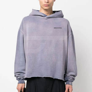 Vente en gros de services OEM, sweats à capuche délavés à l'acide de meilleure conception, sweats à capuche délavés à l'acide de couleur unie légère - Product Image 2