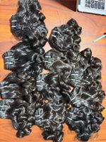 Cheveux humains indiens Super Double Drawn, bouclés et rebondissants, tissage de cheveux humains Fummi