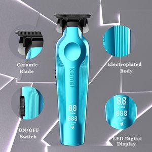 Tondeuse à cheveux sans fil à lames à écartement zéro pour hommes, rechargeable, avec lame en T, LED, prise US, alimentée par batterie - Product Image 5