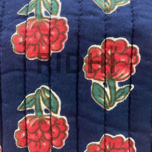 Sac de courses matelassé bleu marine réutilisable, écologique et portable, avec fermeture éclair, fait main, pour le marché et les courses, en gros - Product Image 3