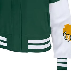 Veste universitaire en toile personnalisable 2026, veste de baseball classique vintage pour hommes, streetwear, veste universitaire, OEM - Product Image 4