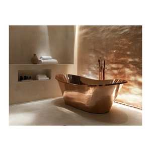 Bañera Independiente Moderna de Cobre con Función de Remojo, Ecológica y Duradera, Hecha en India - Product Image 1