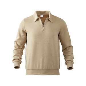 Sweat-shirt à manches longues pour hommes Vintage Half Zipper Lapel Neck Long Sleeve Tops Winter Fall Casual Streetwear Sweatshirts - Product Image 1