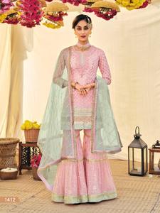 Dernier Dressing Belle Robe Lourde Faux Georgette Salwar Suit & Dupatta Avec Broderie et Séquence 5 mm Travail Femme Mode - Product Image 2