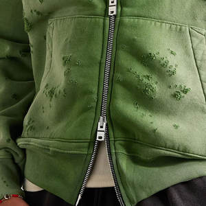 Sudadera con capucha desgastada para hombre ecológica térmica de alta calidad con patrón impreso único Sudadera con capucha de lana de invierno - Product Image 3