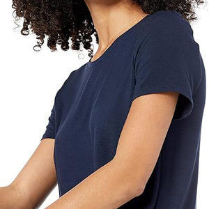 Camiseta de Mujer, Tejido Elástico Suave, Textura Aireada, Interior Liso, Contorno Flexible, Ligera, Informal, Cómoda para Uso Diario - Product Image 3