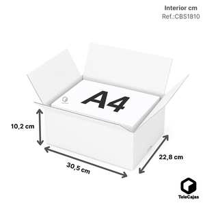 Medium Kraft <b>White</b> Rigid <b>Box</b> 305x228x102 mm Low <b>Box</b> with Flaps for Mailing and Matt Lamination - Product Image 2