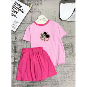 Mignon coton deux pièces à la mode femmes ensemble XXS-2XL au-dessus du genou longueur tenue assortie tailles XXS à 2XL disponible - Product Image 3