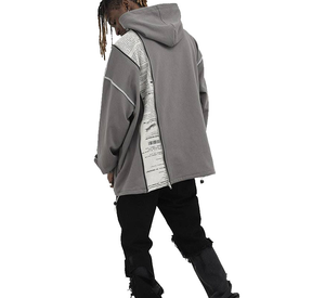 OEM Pull à capuche en coton/fibre de bambou épais et lourd pour hommes, vierge de haute qualité, surdimensionné Streetwear brodé - Product Image 3