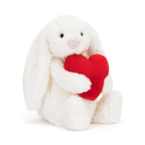 Peluche Jellycat Bashful Lapin Rouge Cœur d'Amour, Taille Moyenne 12 pouces - Product Image 1