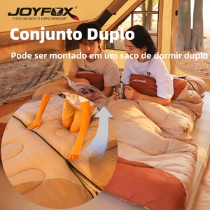 Sac de couchage double Joyfox imperméable avec capuche jusqu'à -3,5°C ° C Camping - Product Image 2