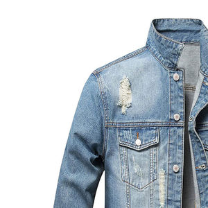 Nouveautés Vestes en jean pour hommes au design élégant, couleur unie, manches longues, multi-poches, vestes en jean pour adultes - Product Image 4