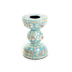 Moderne Dernière Haute Qualité Blanc MOP Bougeoir Bois Intérieur Table Top Éclairage Utilisation En Gros - Product Image 6