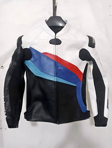 Veste de moto en cuir de qualité supérieure pour hommes-Vêtements de course et d'équitation imperméables - Product Image 2