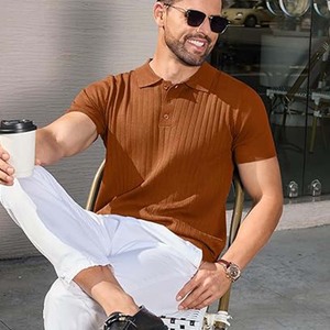 Camisa de Lona para Hombre de Primera Calidad, Manga Corta, Color Sólido, Impresión Digital Personalizada, Logotipo Personalizado, Corte Regular, Verano - Product Image 3