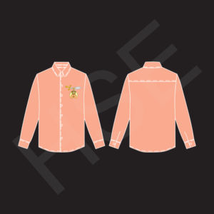 Chemise en coton multicolores pour hommes et femmes avec broderie sur la poitrine - Product Image 4