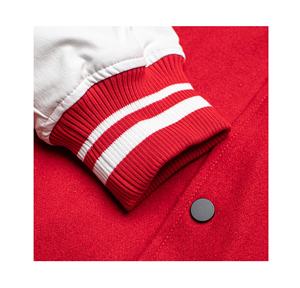 Venta al por mayor de lana Varsity chaqueta de cuero de talla grande de manga Chenille bordado transpirable béisbol Varsity chaqueta para los hombres - Product Image 3