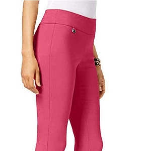 Pantaloni Capri Rosa da Donna Alfani, Taglia Petite, a Vita Alta con Controllo Pancia, Stile a Matita, Antirughe, Taglia 2P - Product Image 3