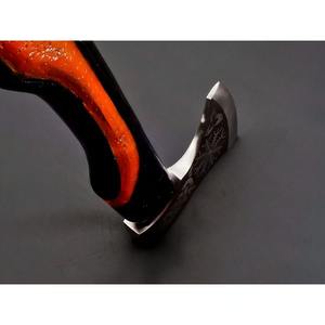 Hacha de acero al carbono personalizada hecha a mano con mango de madera y Funda de cuero fino para proyectos de caza y bricolaje - Product Image 6