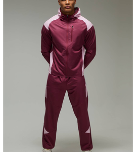 Conjunto de 2 Piezas de Chándal Deportivo de Nailon Personalizado de Fábrica, Estilo Urbano, Estampado, Bordado, Diseño Artesanal, Patchwork, Contraste de Color, Cortavientos para Hombre - Product Image 1