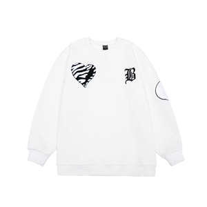 Hombres Toalla bordada calle suelta casual cuello redondo francés Terry polar pulóver sudaderas - Product Image 2