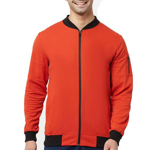 Chaqueta de Bombardero a prueba de viento de poliéster personalizada de alta calidad, chaqueta de bombardero de invierno con cierre de cremallera de último diseño liso para hombres - Product Image 1